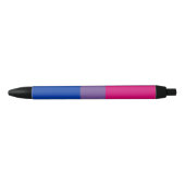 Stylo Noir Drapeau de fierté bisexuel (Devant)