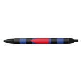 Stylo Noir Drapeau de fierté cuir queer (Devant)