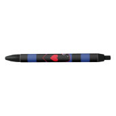 Stylo Noir Drapeau de fierté d'aigle en cuir (Devant)