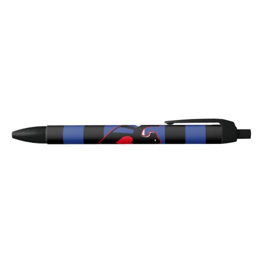 Stylo Noir Drapeau de fierté d'aigle en cuir (Haut)