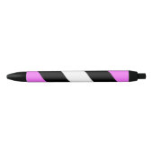 Stylo Noir Drapeau de fierté de fille de cuir (Devant)