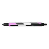 Stylo Noir Drapeau de fierté de fille de cuir (Dos)