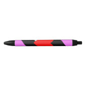 Stylo Noir Drapeau de fierté de la fille de cuir (Devant)