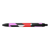 Stylo Noir Drapeau de fierté de la fille de cuir (Dos)