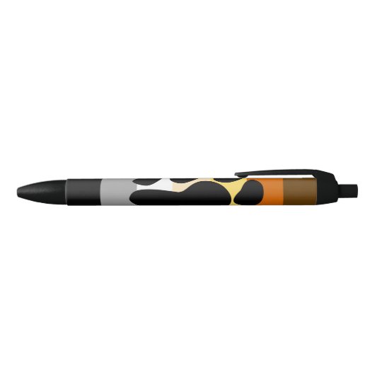 Stylo Noir Drapeau de fierté de l'ours avec patte (Haut)