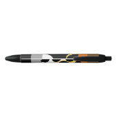 Stylo Noir Drapeau de fierté de l'ours avec patte (Dos)