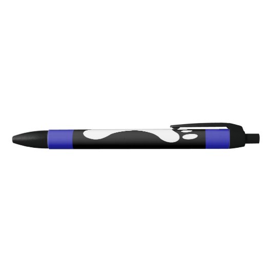 Stylo Noir Drapeau de fierté de pied (empreinte de pied) (Haut)