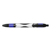 Stylo Noir Drapeau de fierté de pied (empreinte de pied) (Dos)