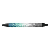 Stylo Noir Drapeau de fierté frayromantique abstrait pixelisé (Devant)