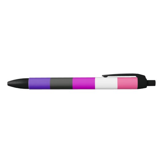 Stylo Noir Drapeau de fierté genderfluid (Haut)