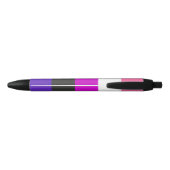 Stylo Noir Drapeau de fierté genderfluid (Dos)