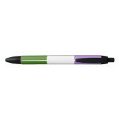 Stylo Noir Drapeau de fierté genderqueer (Dos)