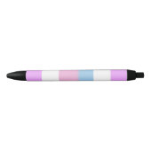 Stylo Noir Drapeau de fierté intersexe (Devant)