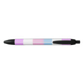 Stylo Noir Drapeau de fierté intersexe (Dos)