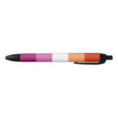 Stylo Noir Drapeau de fierté lesbienne (5 bandes) (Bas)