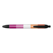 Stylo Noir Drapeau de fierté lesbienne (5 bandes) (Dos)