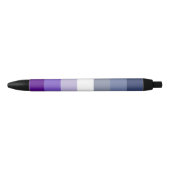 Stylo Noir Drapeau de fierté lesbienne Butch (Devant)