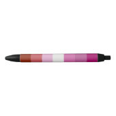 Stylo Noir Drapeau de fierté lesbienne (Origine) (Devant)