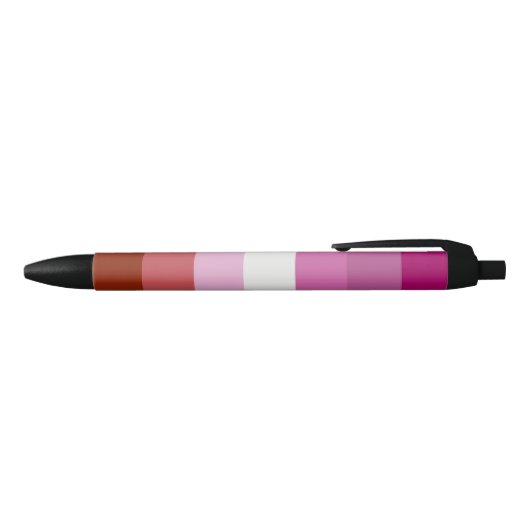 Stylo Noir Drapeau de fierté lesbienne (Origine) (Haut)