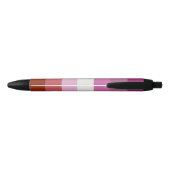 Stylo Noir Drapeau de fierté lesbienne (Origine) (Dos)