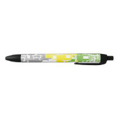 Stylo Noir Drapeau de fierté lithromantique abstrait funky gé (Bas)