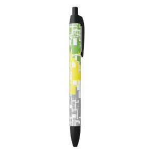 Stylo Noir Drapeau de fierté lithromantique abstrait funky gé