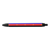 Stylo Noir Drapeau de fierté polyamoureuse (Devant)