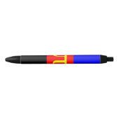 Stylo Noir Drapeau de fierté polyamoureuse (Devant)