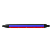 Stylo Noir Drapeau de fierté polyamoureuse (Devant)