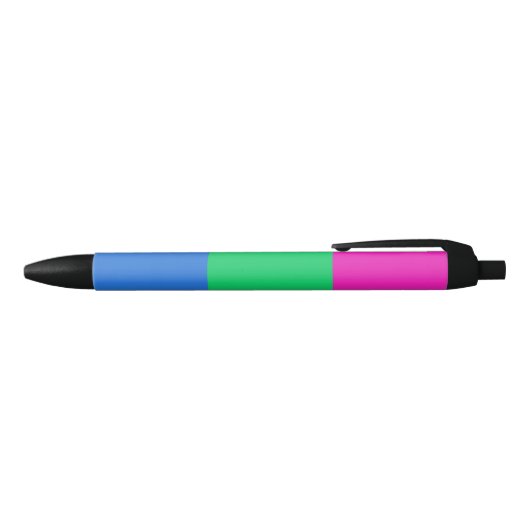 Stylo Noir Drapeau de fierté polysexuelle (Haut)