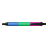 Stylo Noir Drapeau de fierté polysexuelle (Dos)
