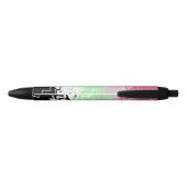 Stylo Noir Drapeau de fierté récipromantique abstrait ondulé (Dos)