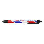 Stylo Noir Drapeau de France personnalisé (Bas)