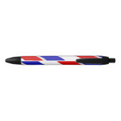 Stylo Noir Drapeau de France personnalisé (Dos)