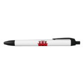 Stylo Noir Drapeau de Gibraltar (Haut)