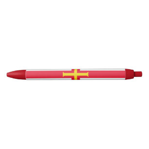 Stylo Noir Drapeau de Guernesey