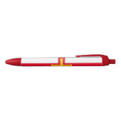 Stylo Noir Drapeau de Guernesey (Haut)