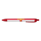 Stylo Noir Drapeau de Guernesey (Bas)