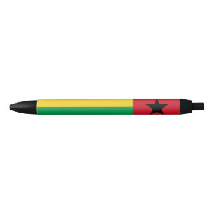 Stylo Noir Drapeau de Guinée-Bissau