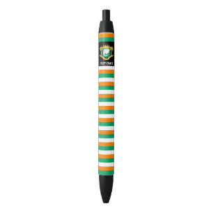 Stylo Noir Drapeau de la Côte d'Ivoire Cute Patriotique