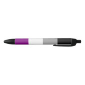 Stylo Noir Drapeau de la fierté asexuelle (Bas)