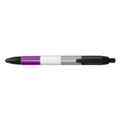 Stylo Noir Drapeau de la fierté asexuelle (Dos)