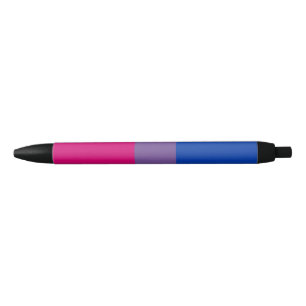 Stylo Noir Drapeau de la fierté bisexuelle