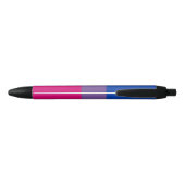 Stylo Noir Drapeau de la fierté bisexuelle (Dos)