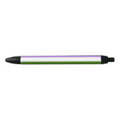Stylo Noir Drapeau de la fierté de genre (Devant)