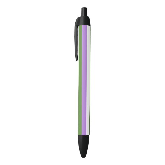 Stylo Noir Drapeau de la fierté de genre (Haut (Vertical))