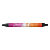Stylo Noir Drapeau de la fierté lesbienne Abstraite (Devant)
