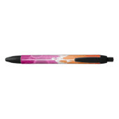Stylo Noir Drapeau de la fierté lesbienne Abstraite (Dos)