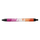 Stylo Noir Drapeau de la fierté lesbienne Abstraite (Devant)