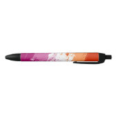 Stylo Noir Drapeau de la fierté lesbienne Abstraite (Bas)
